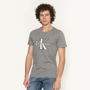 Calvin Klein pánské šedé tričko Monogram - XL (39)